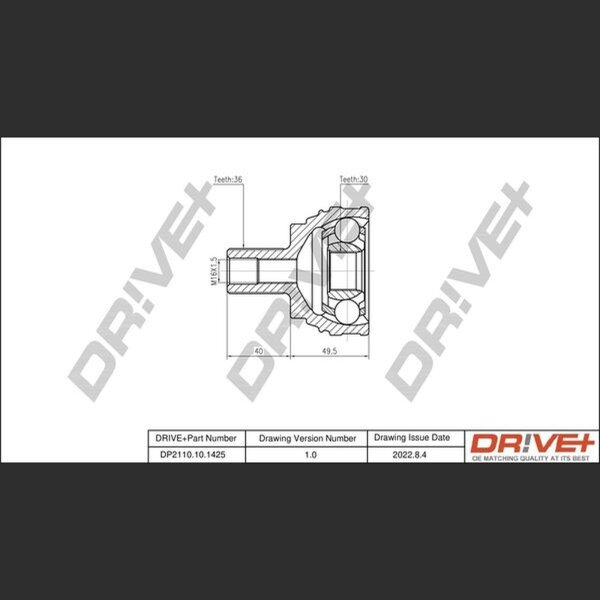 DR!VE+ DP2110.10.1425 Gelenksatz, Antriebswelle