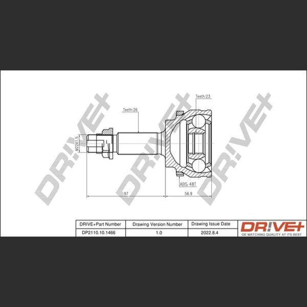DR!VE+ DP2110.10.1466 Gelenksatz, Antriebswelle