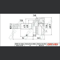 DR!VE+ DP2110.10.1494 Gelenksatz, Antriebswelle