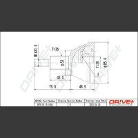 DR!VE+ DP2110.10.1504 Gelenksatz, Antriebswelle