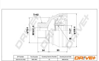 DR!VE+ DP2110.10.1523 Gelenksatz, Antriebswelle