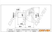 DR!VE+ DP2110.10.1539 Gelenksatz, Antriebswelle