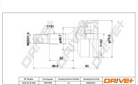 DR!VE+ DP2110.10.1550 Gelenksatz, Antriebswelle