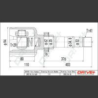 DR!VE+ DP2110.10.1631 Gelenksatz, Antriebswelle
