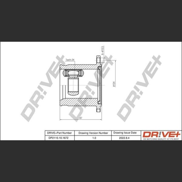 DR!VE+ DP2110.10.1672 Gelenksatz, Antriebswelle