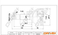 DR!VE+ DP2110.10.1918 Gelenksatz, Antriebswelle