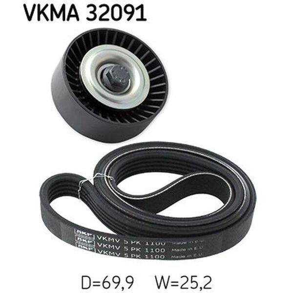 SKF VKMA 32091 Keilrippenriemensatz