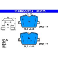 ATE 13.0460-5525.2 Bremsbelagsatz, Scheibenbremse