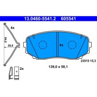 ATE 13.0460-5541.2 Bremsbelagsatz, Scheibenbremse
