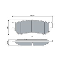 BOSCH 0 986 460 007 Bremsbelagsatz, Scheibenbremse