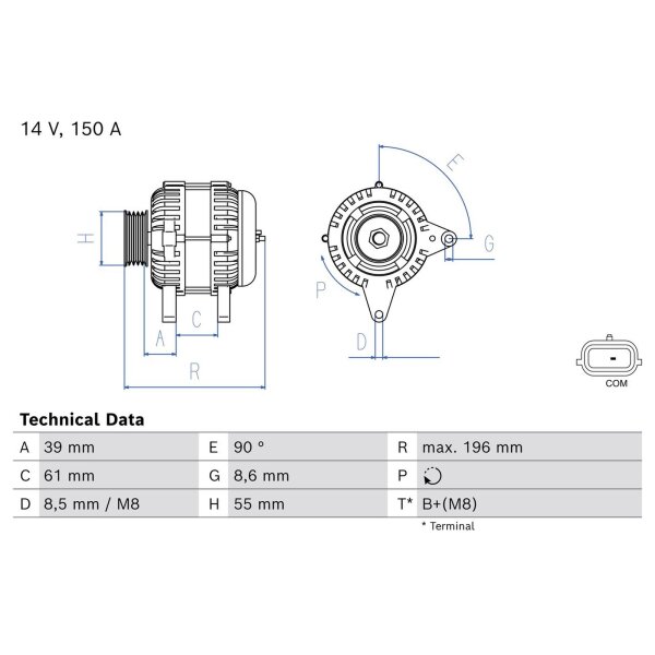BOSCH 0 986 084 870 Generator