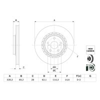 BOSCH 0 986 479 G63 Bremsscheibe