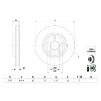 BOSCH 0 986 479 G78 Bremsscheibe
