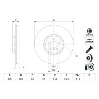 BOSCH 0 986 479 H12 Bremsscheibe