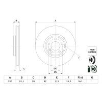 BOSCH 0 986 479 H34 Bremsscheibe