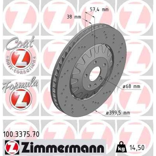 ZIMMERMANN 100.3375.70 Bremsscheibe