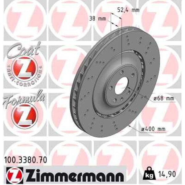 ZIMMERMANN 100.3380.70 Bremsscheibe