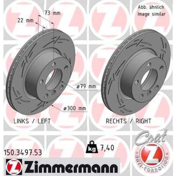 ZIMMERMANN 150.3497.53 Bremsscheibe