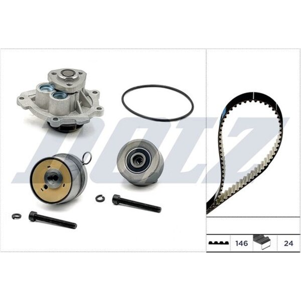 DOLZ KD162 Wasserpumpe + Zahnriemensatz