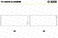 GLYCO 71-4805 0.25mm Pleuellagerschale