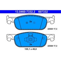ATE 13.0460-7332.2 Bremsbelagsatz, Scheibenbremse