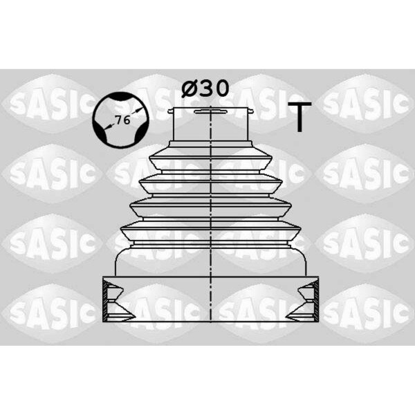 SASIC 1900038 Faltenbalgsatz, Antriebswelle