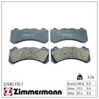 ZIMMERMANN 22585.175.1 Bremsbelagsatz, Scheibenbremse