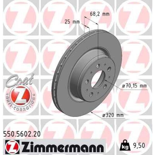 ZIMMERMANN 550.5602.20 Bremsscheibe