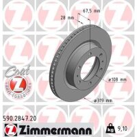 ZIMMERMANN 590.2847.20 Bremsscheibe