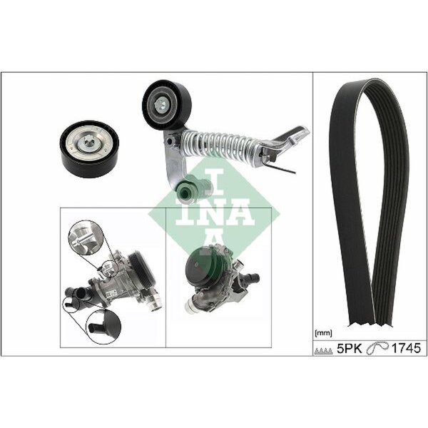 Schaeffler INA 529 0319 30 Wasserpumpe + Keilrippenriemensatz