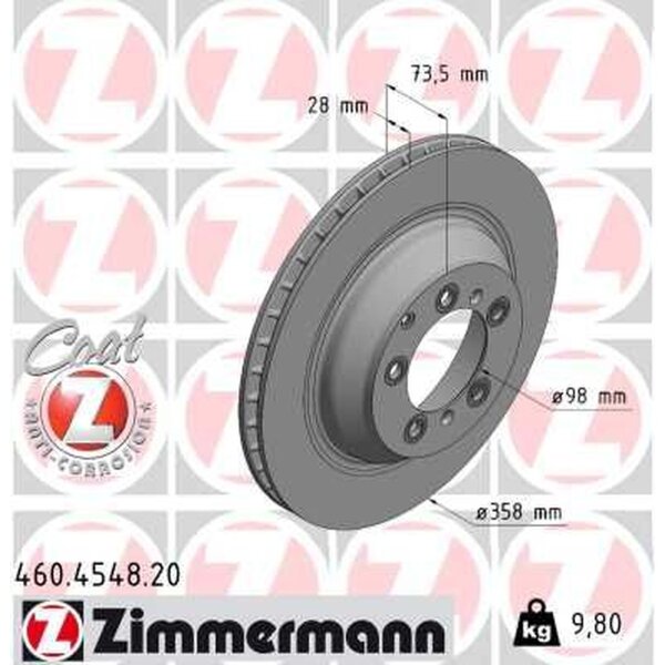 ZIMMERMANN 460.4548.20 Bremsscheibe