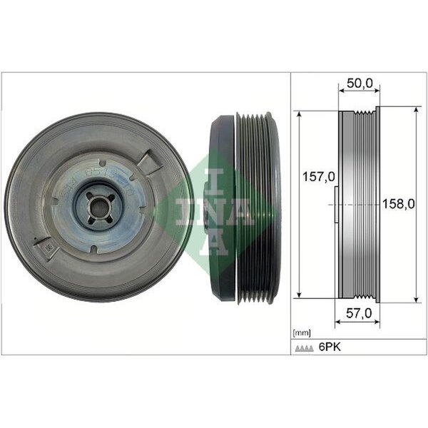 Schaeffler INA 544 0513 10 Riemenscheibe, Kurbelwelle