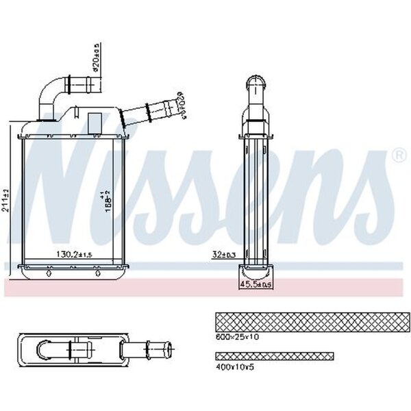 NISSENS 707279 Wärmetauscher, Innenraumheizung