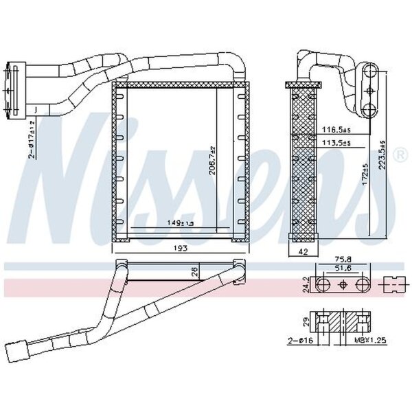 NISSENS 707306 Wärmetauscher, Innenraumheizung
