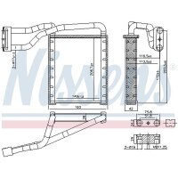 NISSENS 707306 Wärmetauscher, Innenraumheizung