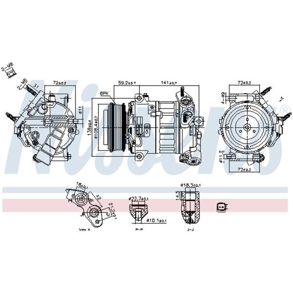NISSENS 890796 Kompressor, Klimaanlage