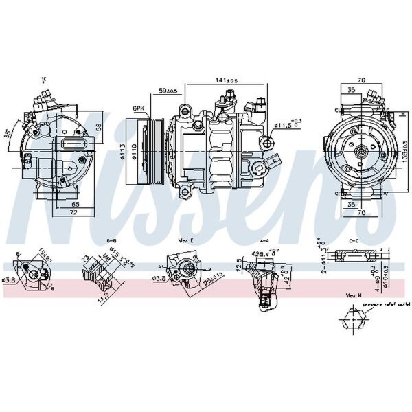NISSENS 890893 Kompressor, Klimaanlage
