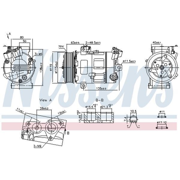 NISSENS 890947 Kompressor, Klimaanlage