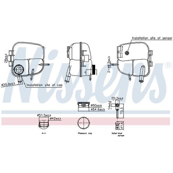 NISSENS 996303 Ausgleichsbehälter, Kühlmittel
