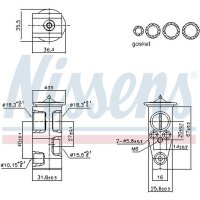 NISSENS 999444 Expansionsventil, Klimaanlage