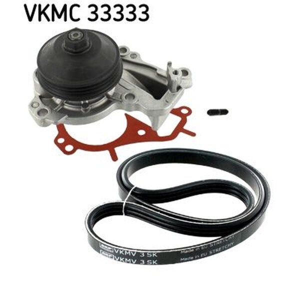 SKF VKMC 33333 Wasserpumpe + Keilrippenriemensatz