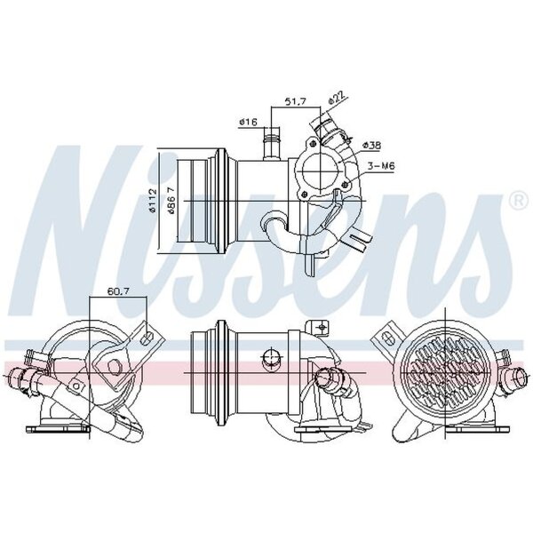 NISSENS 989424 Kühler, Abgasrückführung