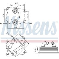 NISSENS 91442 Ölkühler, Motoröl