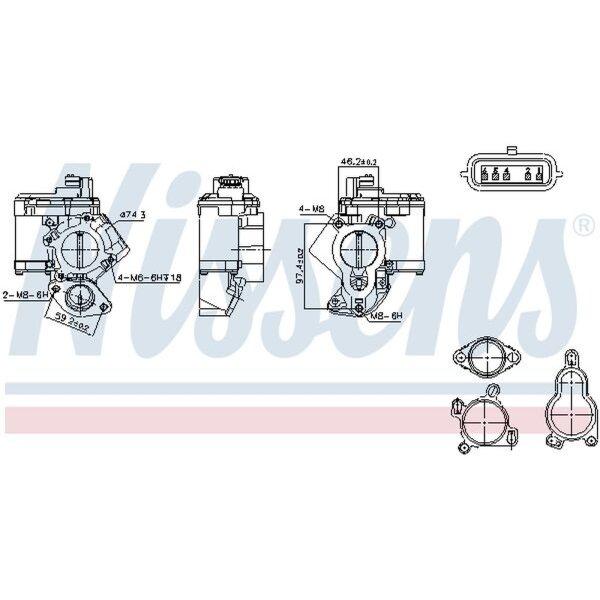NISSENS 98463 AGR-Ventil