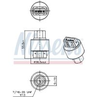 NISSENS 301008 Druckschalter, Klimaanlage