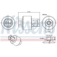 NISSENS 301019 Druckschalter, Klimaanlage