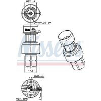 NISSENS 301024 Druckschalter, Klimaanlage
