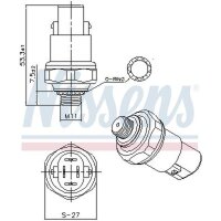 NISSENS 301088 Druckschalter, Klimaanlage
