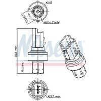 NISSENS 301104 Druckschalter, Klimaanlage