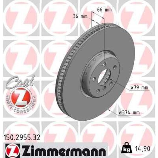 ZIMMERMANN 150.2955.32 Bremsscheibe